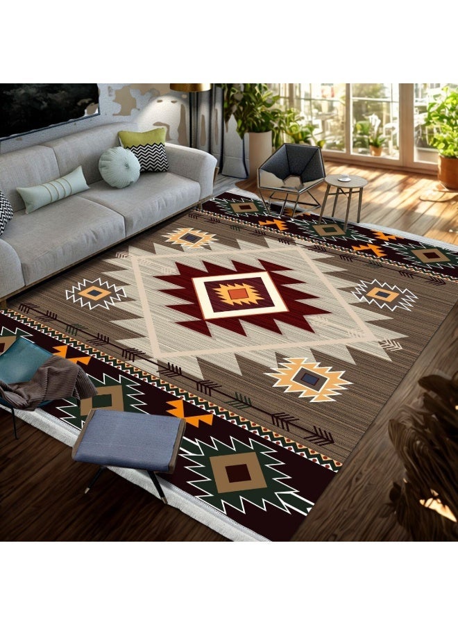 SMART HOME Large padded floor mat with a soft velvet surface and non-slip backing - Living room rug - Majlis rug - Lounge rug - Luxurious decorative rug - Elegant rug with modern patterns for living rooms and majlis - Size 350x250 cm - Suitable for everyday use and entertaining - Image 4